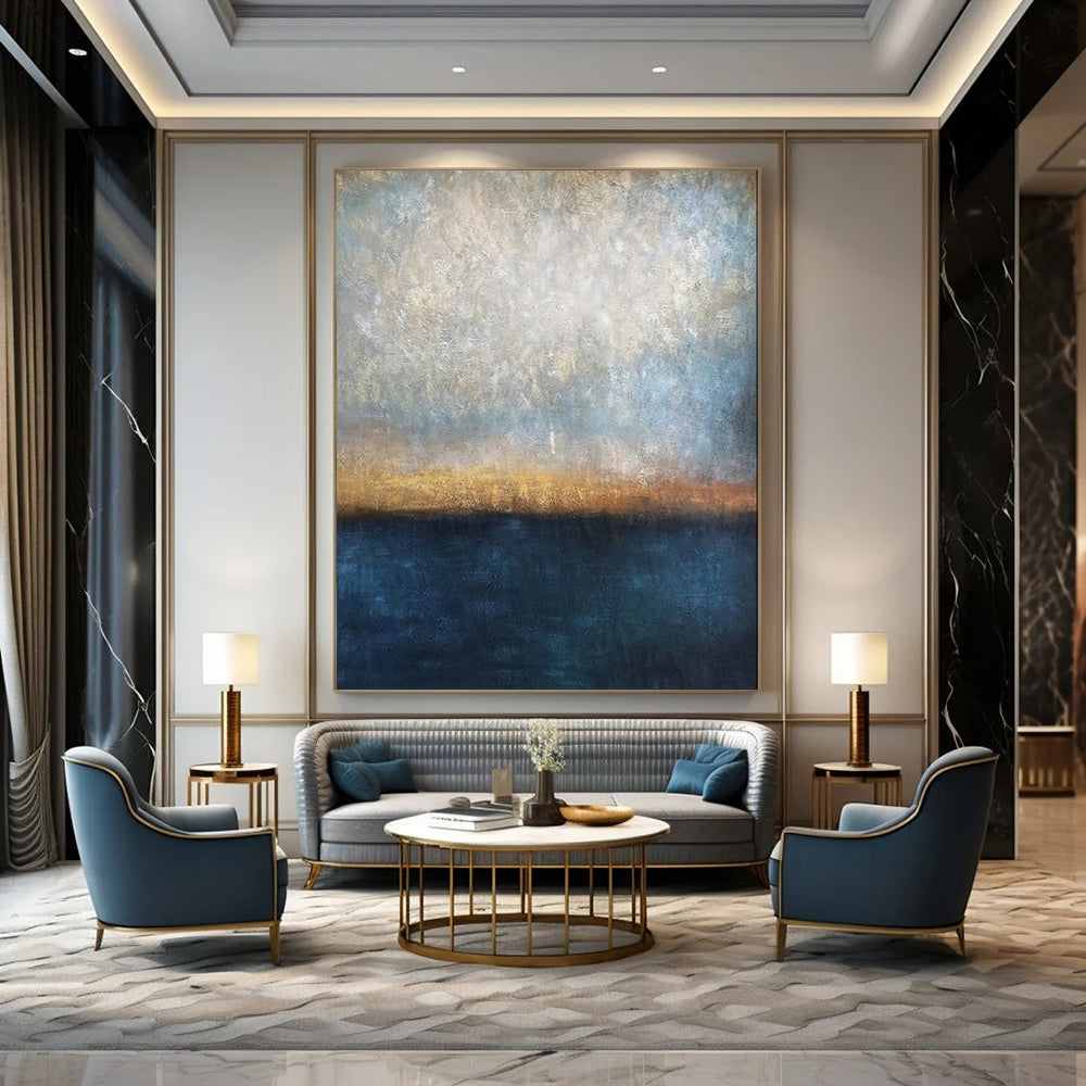 beach evening gold blue design 4
